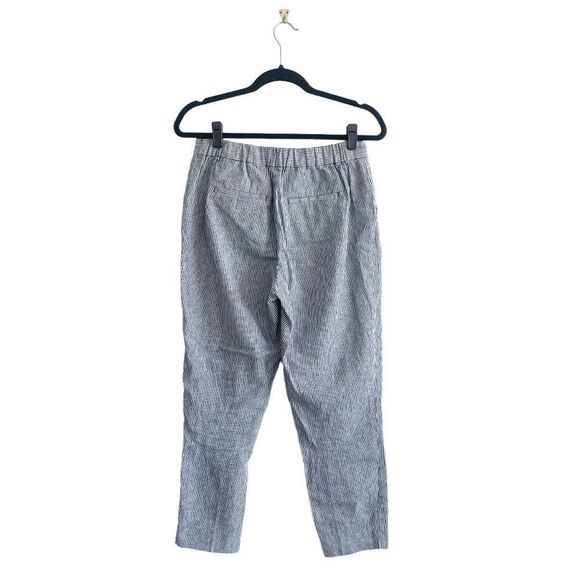 Banana Republic Womens Hayden Pants Pinstripes Blue White Size 4 - Picture 3 of 10